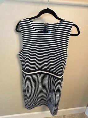 Draper James Navy White stripe dress Size Small